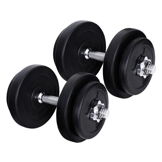 Dumbbell Set 20KG Weight Training Plates Home Gym Fitness