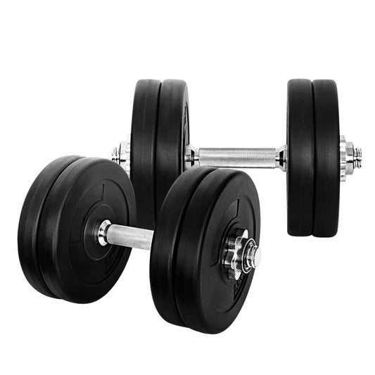Dumbbell Set 25KG Weight Plates Home Gym Fitness Exercise