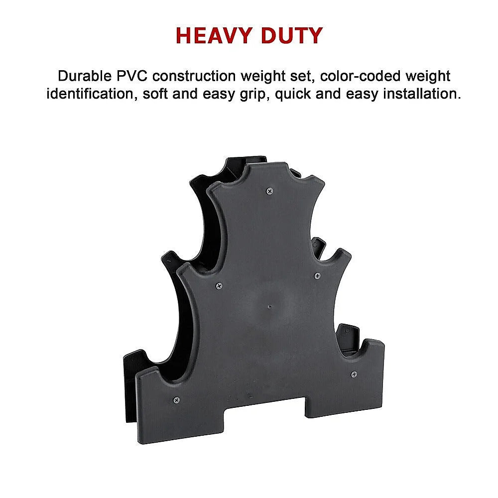 Dumbbell Set 6-Piece - Includes Rack - Fitness Accessories