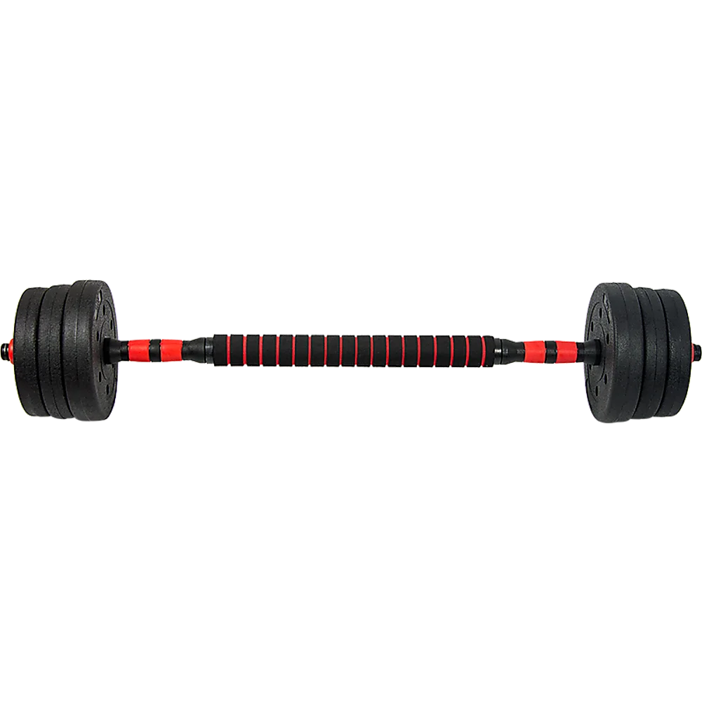 Dumbbell Set Adjustable 20kg Rubber Barbell Home Gym