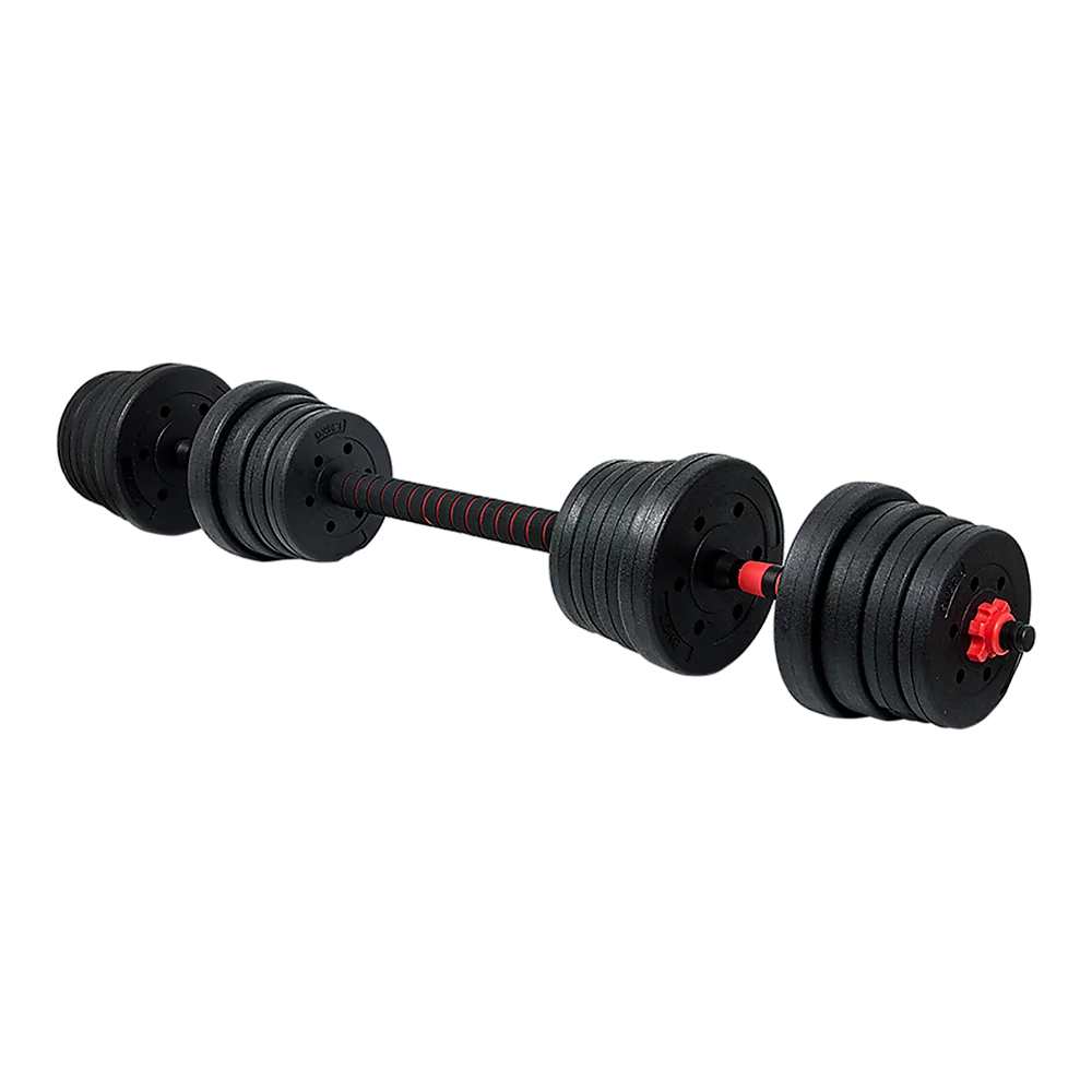 Dumbbell Set Adjustable 30kg Rubber Barbell Home Gym