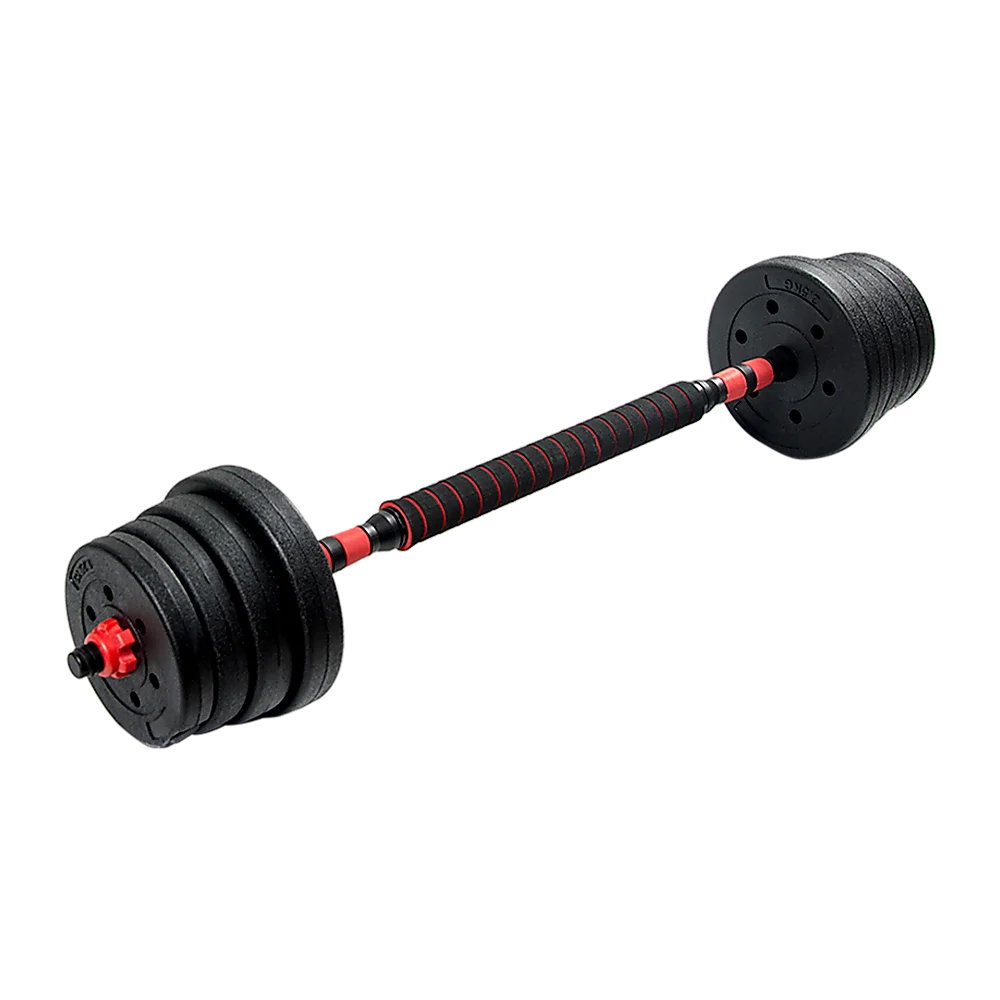 Dumbbell Set Adjustable 30kg Rubber Barbell Home Gym