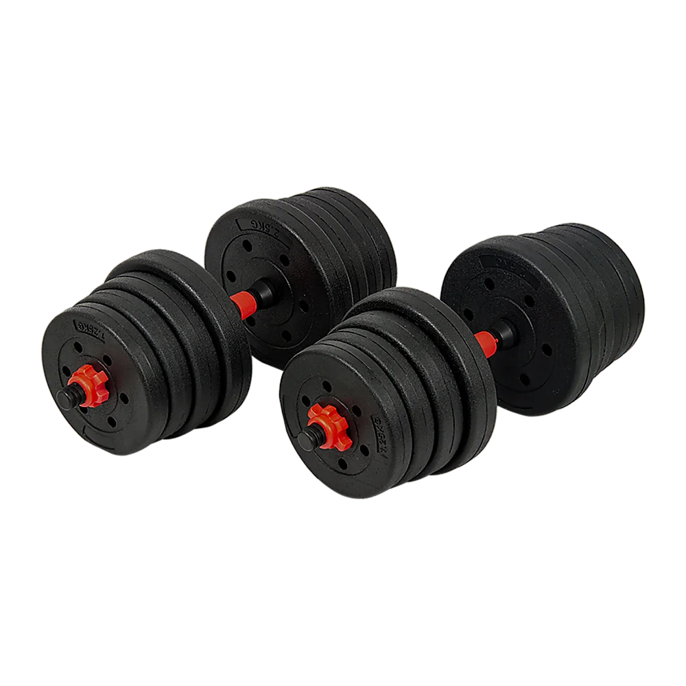 Dumbbell Set Adjustable 30kg Rubber Barbell Home Gym