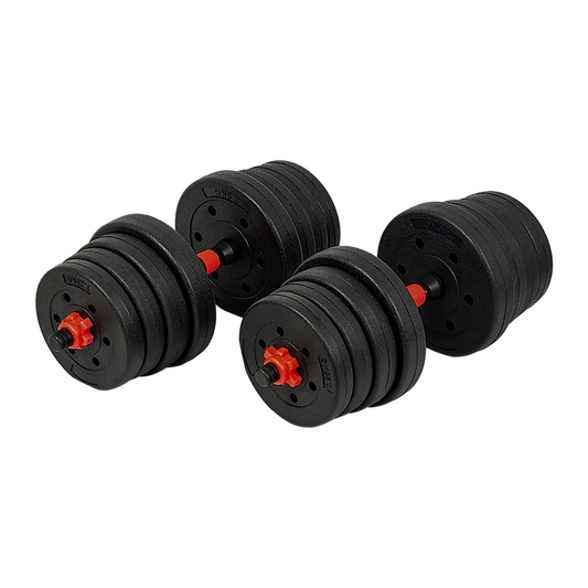 Dumbbell Set Adjustable 30kg Rubber Barbell Home Gym