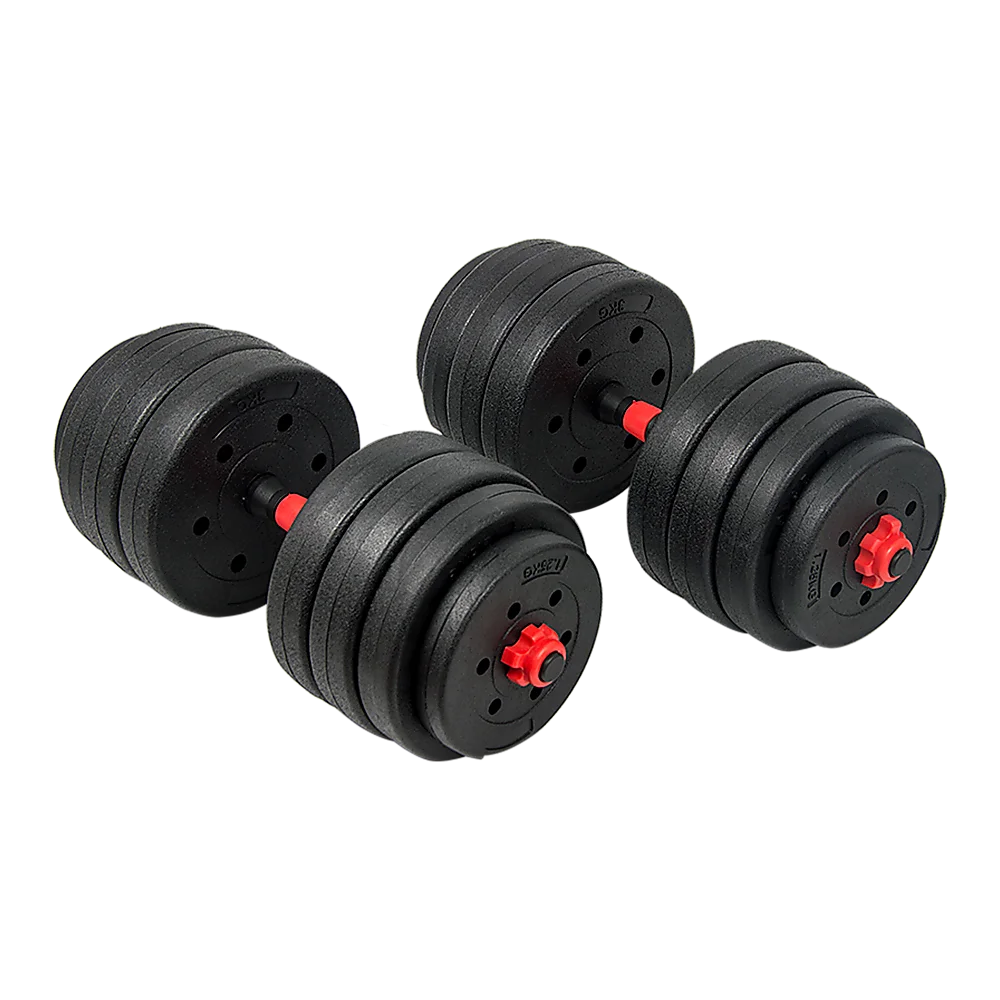 Dumbbell Set Adjustable 40kg Rubber Barbell Home Gym