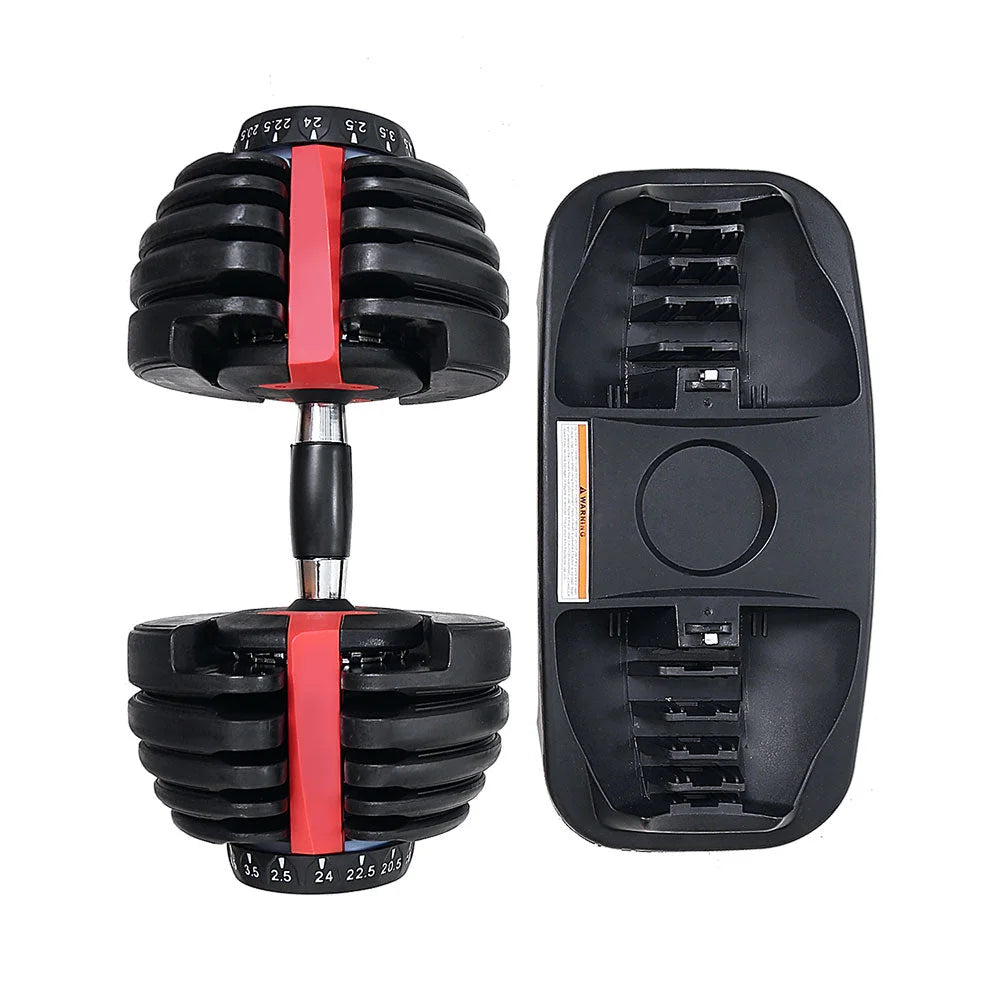 Dumbbells Adjustable 24kg Weight Plates Home Gym - 2PCS