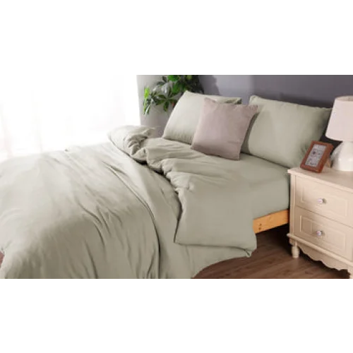 Duvet Cover and Sheet Comb Set Microflannel Double Silver