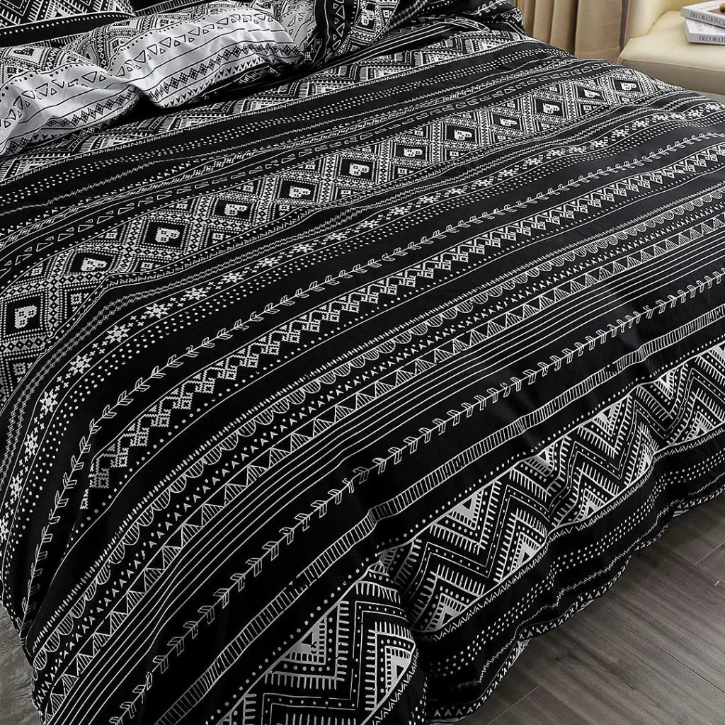 Duvet Quilt Cover Set Hugo Reversible King Size - Home &