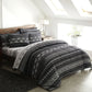 Duvet Quilt Cover Set Hugo Reversible Queen Size - Home &