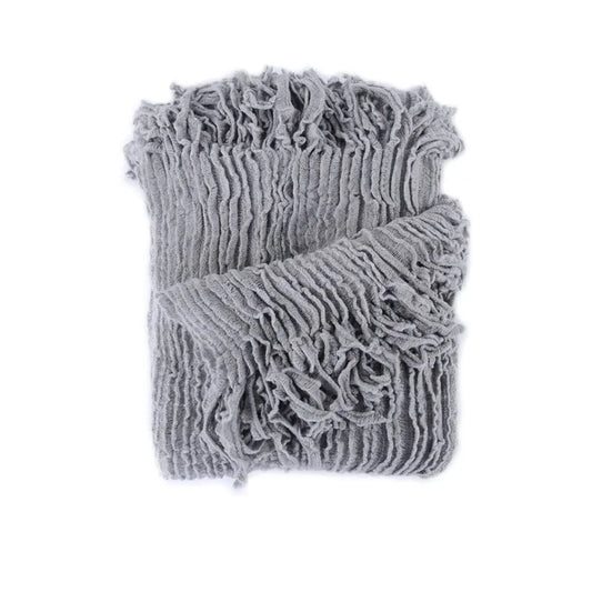Dylan Grey Knitted Throw Rug - Artex - Home & Garden