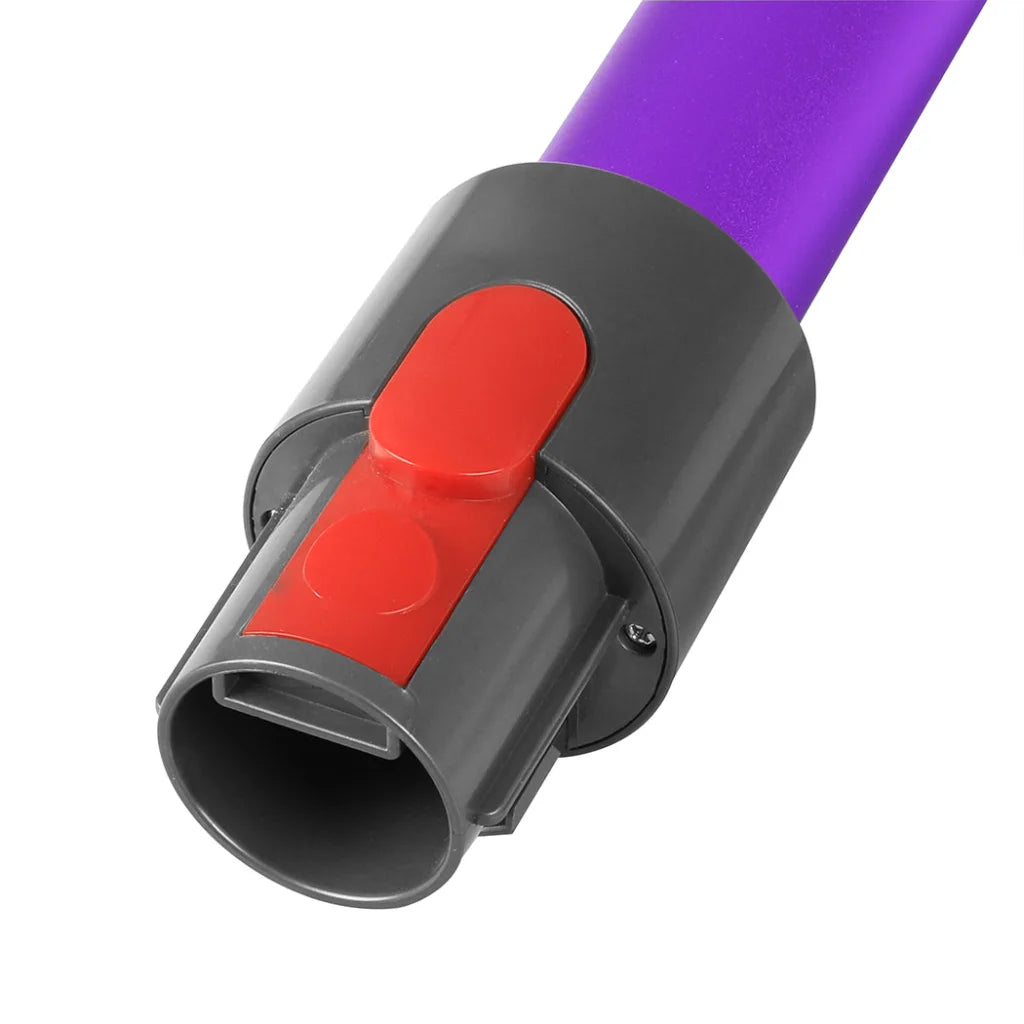Dyson wand stick with matching accessories and clear item layout