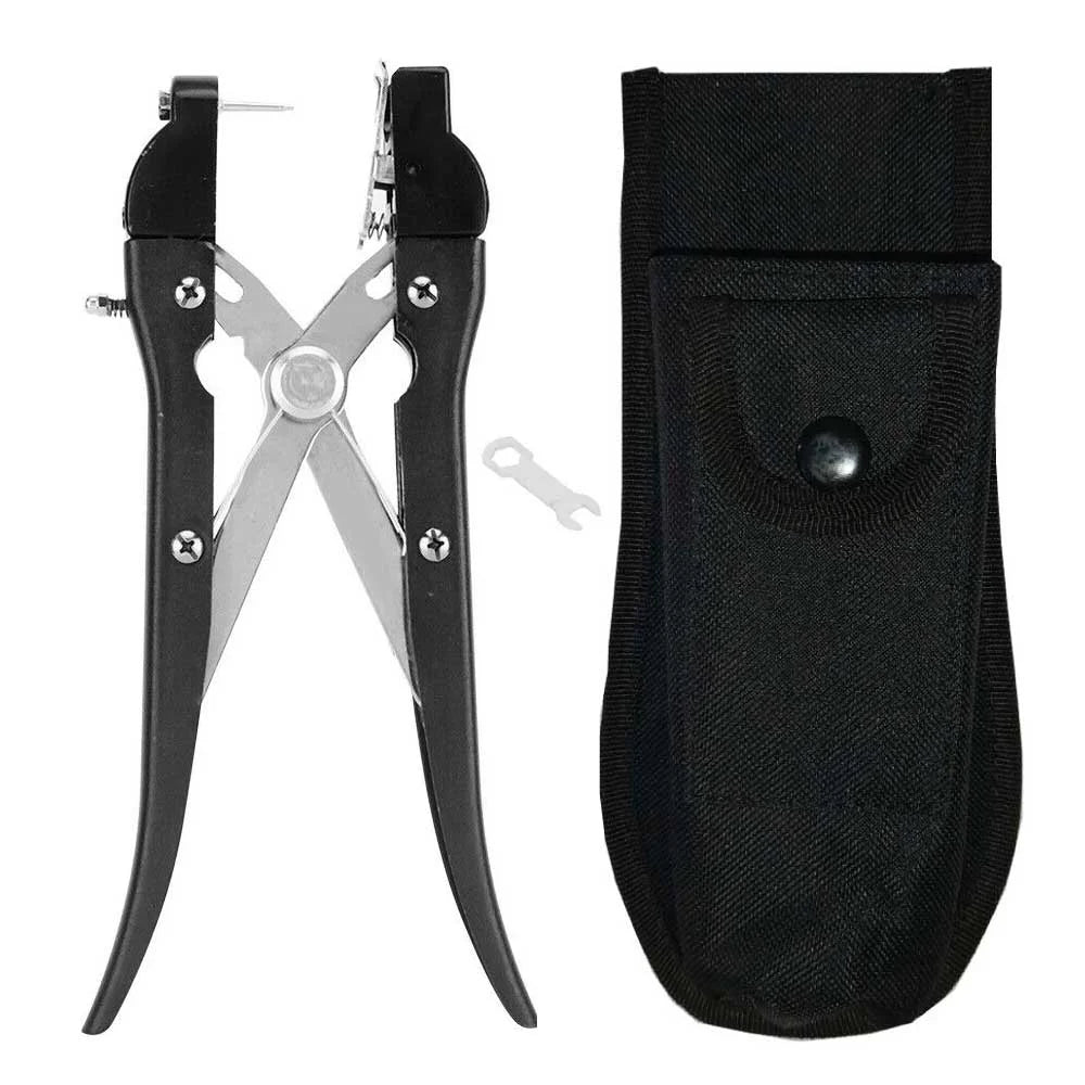 Ear Tag Applicator Plier + Case Alloy Livestock Animal