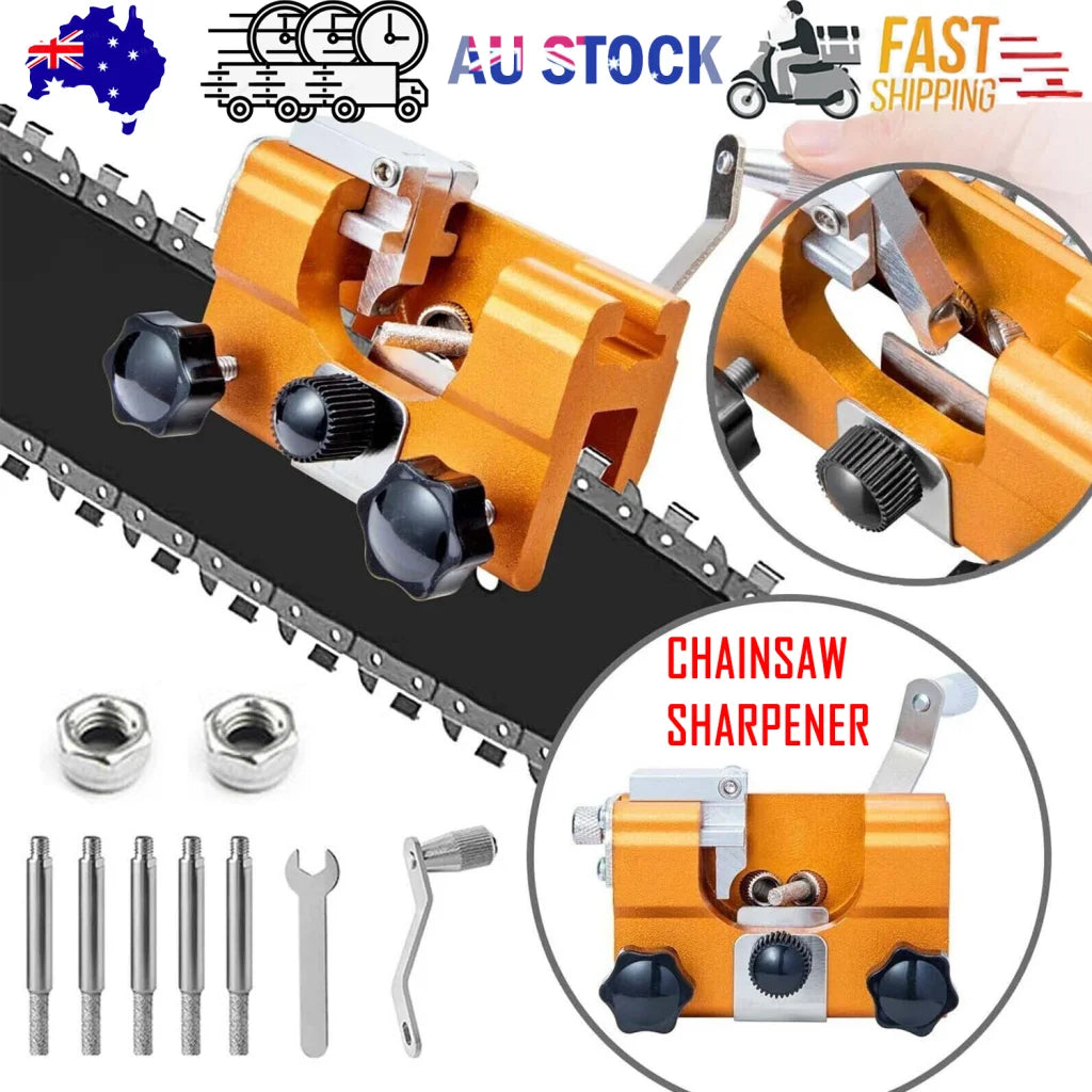 Chainsaw with product-specific shape and colour cues