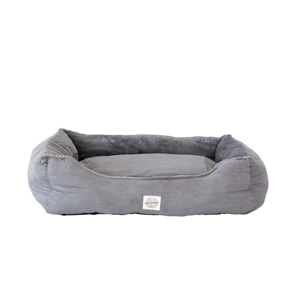 Easy-to-Clean Heated Rabbit Faux Fur Covering Pet Bed