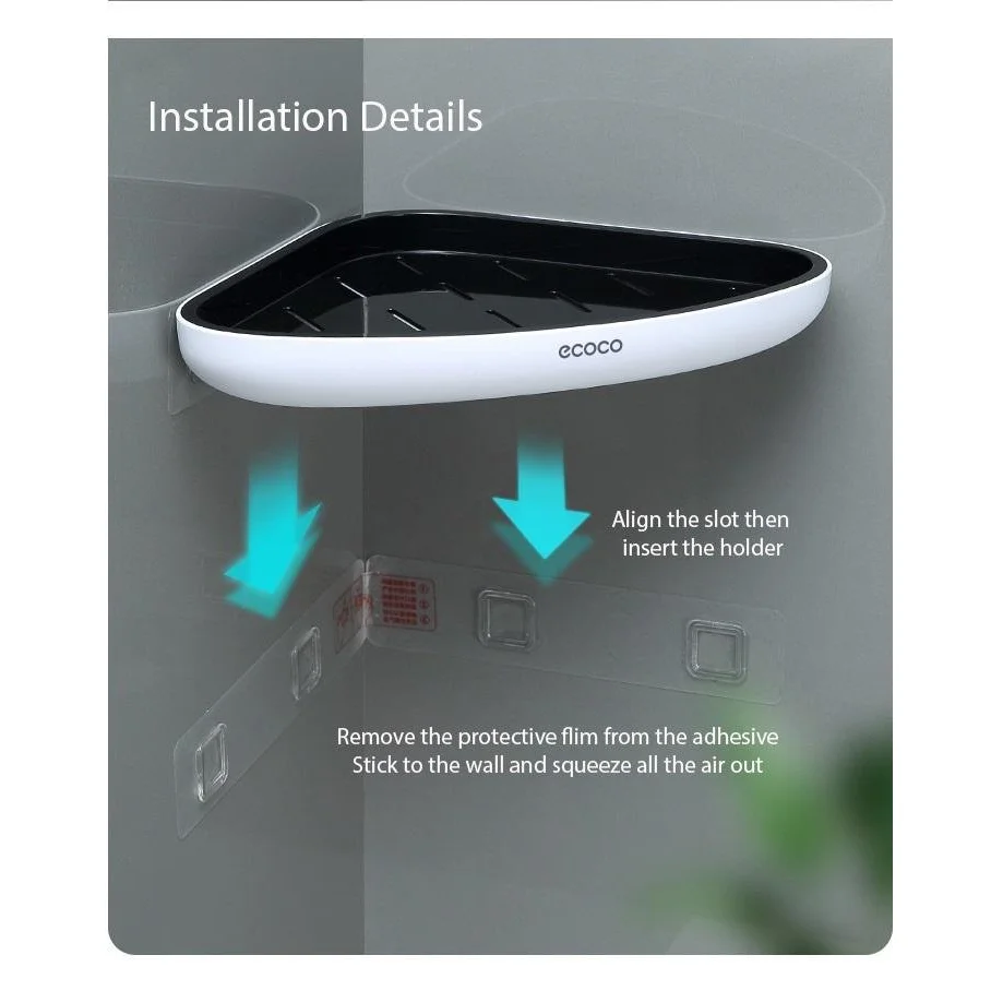 Ecoco Bathroom Corner Shower Shelf Corner Shower Caddy