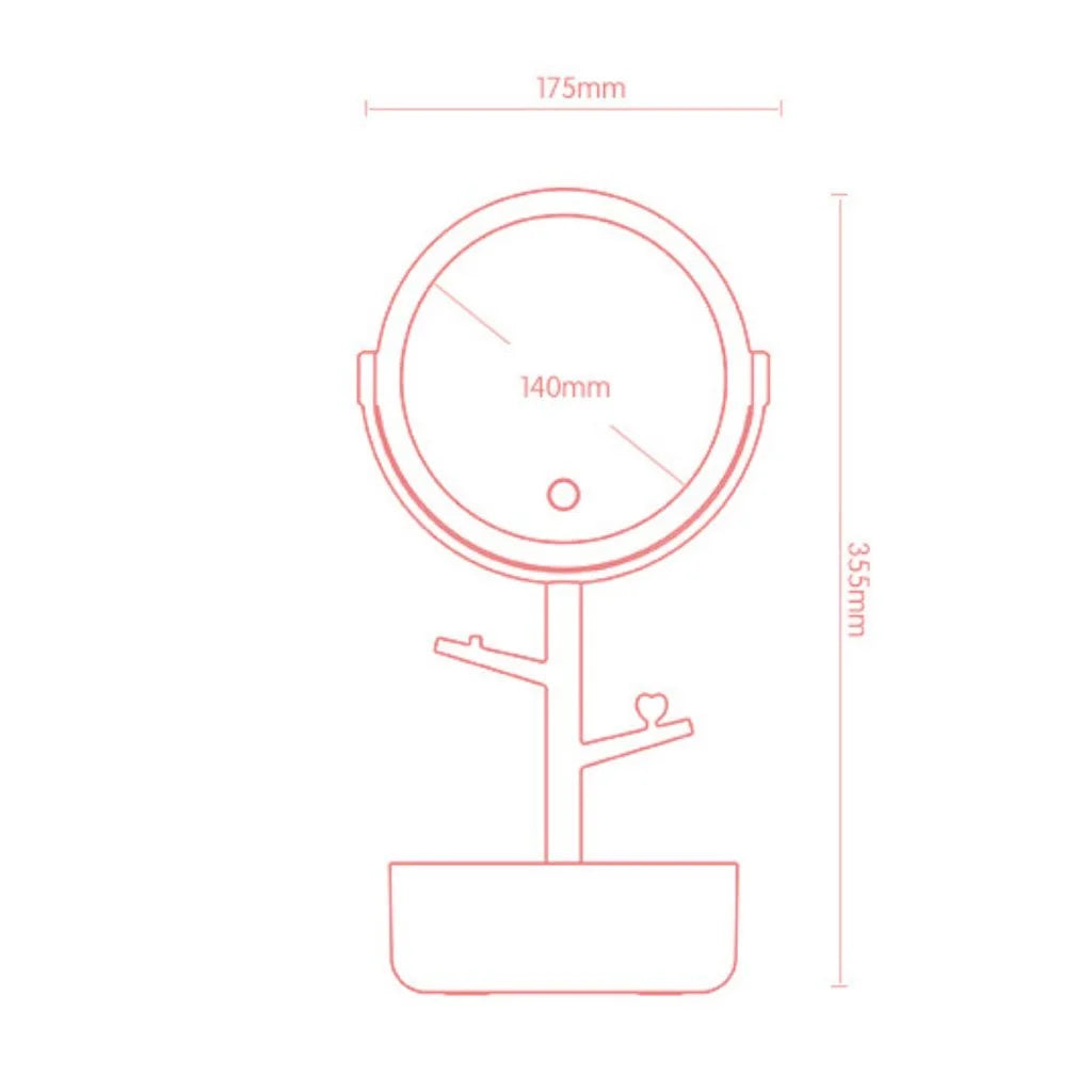 Ecoco Smart LED Light Cosmetic Makeup Mirror USB Touch