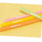 EDISON mama Resealable Silicone Zipper Straw Green/Orange