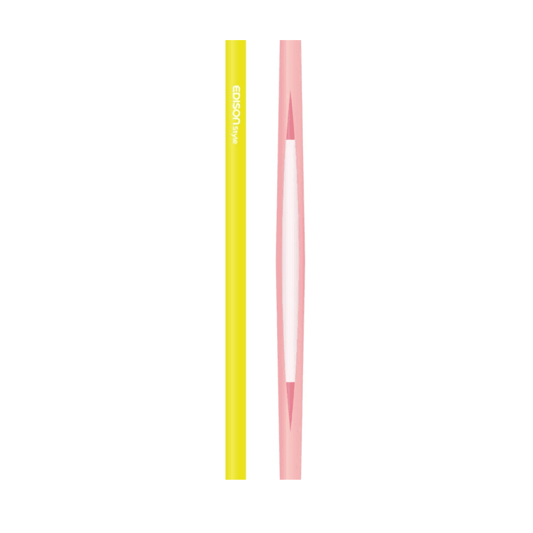 EDISON mama Resealable Silicone Zipper Straw Pink/Yellow