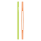 EDISON mama Resealable Silicone Zipper Straw Green/Orange