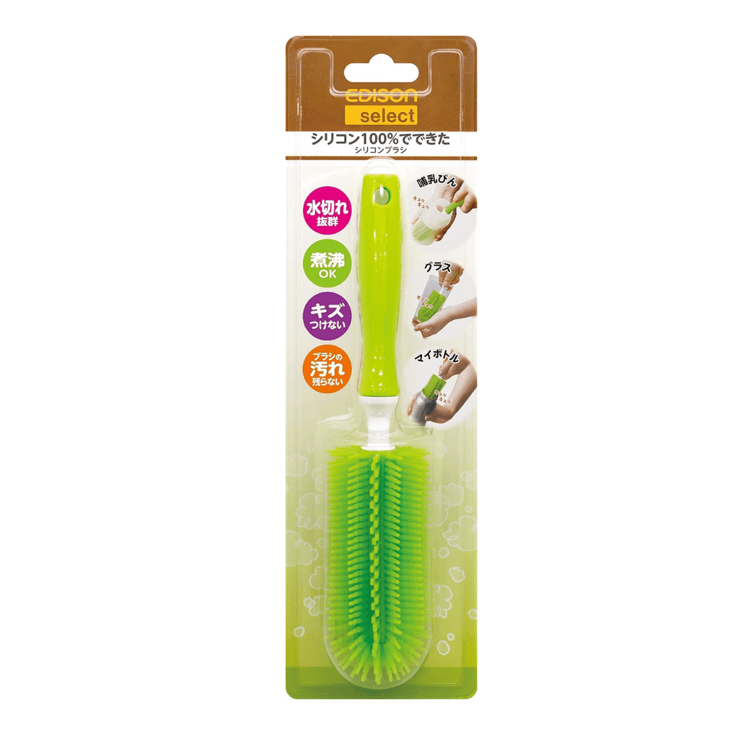 EDISON mama Silicone Baby Bottle Brush Green