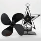 Efficient 4-blade Heat-powered Stove Fan - Aluminum