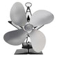 Efficient 4-blade Heat-powered Stove Fan - Aluminum