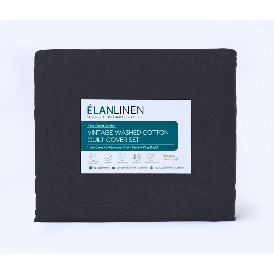 Egyptian Cotton Bed Sheets Set 100% Vintage Washed 500TC