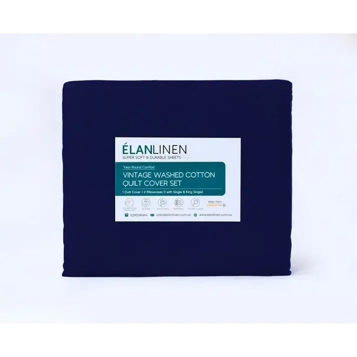 Egyptian Cotton Bed Sheets Set 100% Vintage Washed 500TC