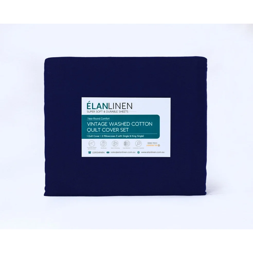 Egyptian Cotton Bed Sheets Set 100% Vintage Washed 500TC