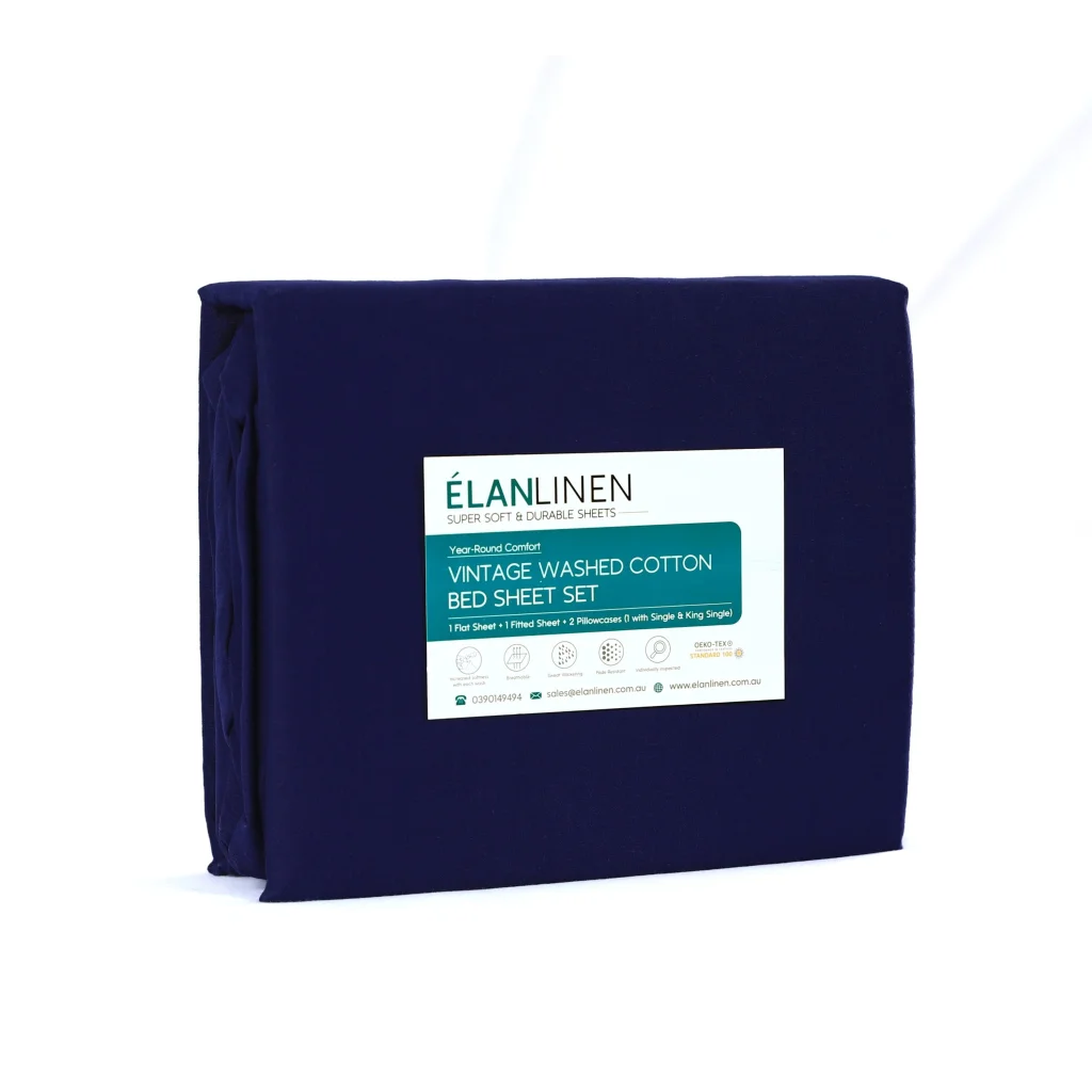 Egyptian Cotton Bed Sheets Set 100% Vintage Washed 500TC