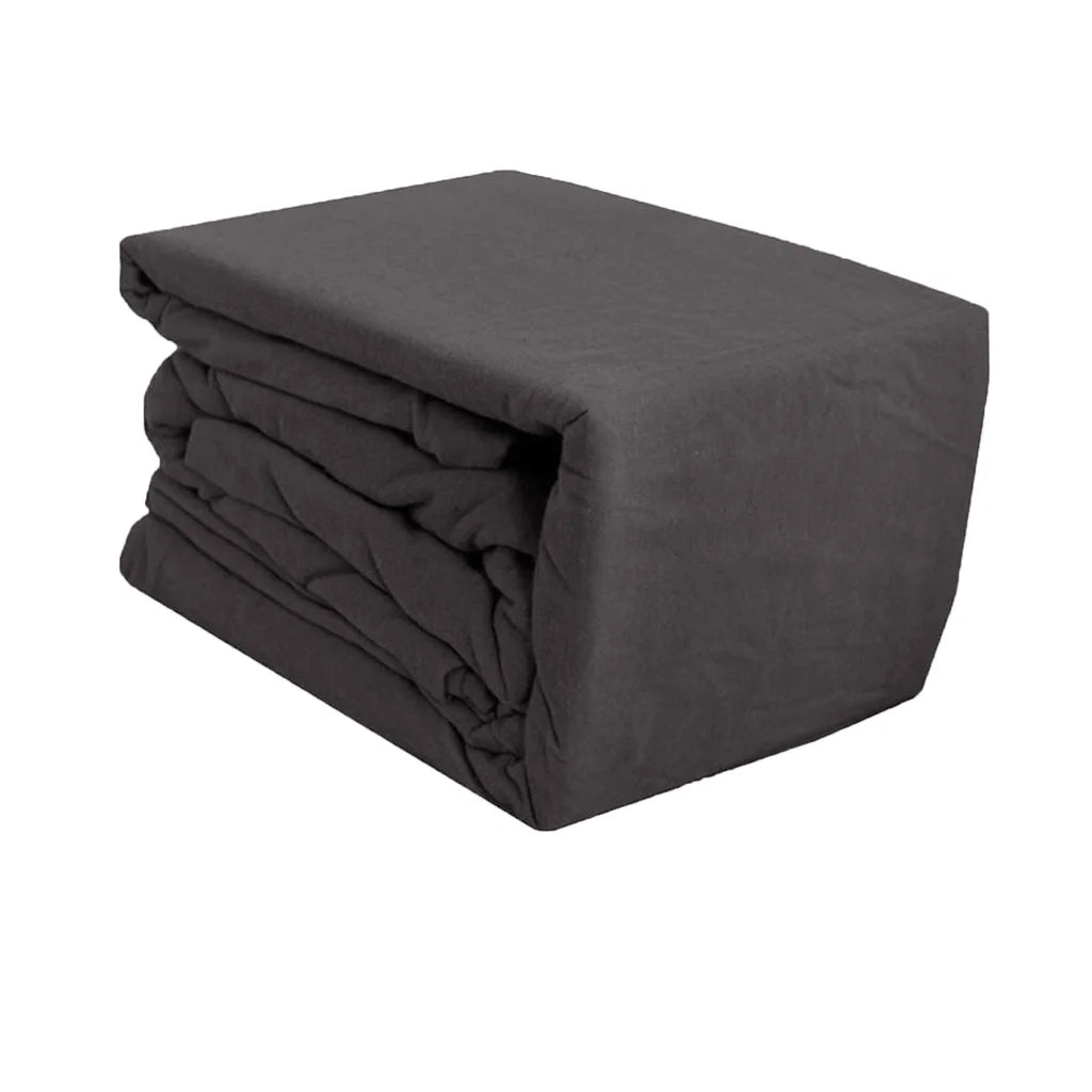 Egyptian Cotton Flannel Sheet Set Ramesses - Charcoal