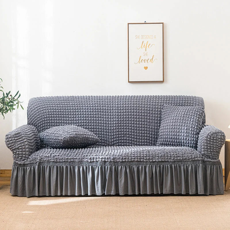 Elastic sofa cover Grey (190-230cm) - Furniture > Sofas >