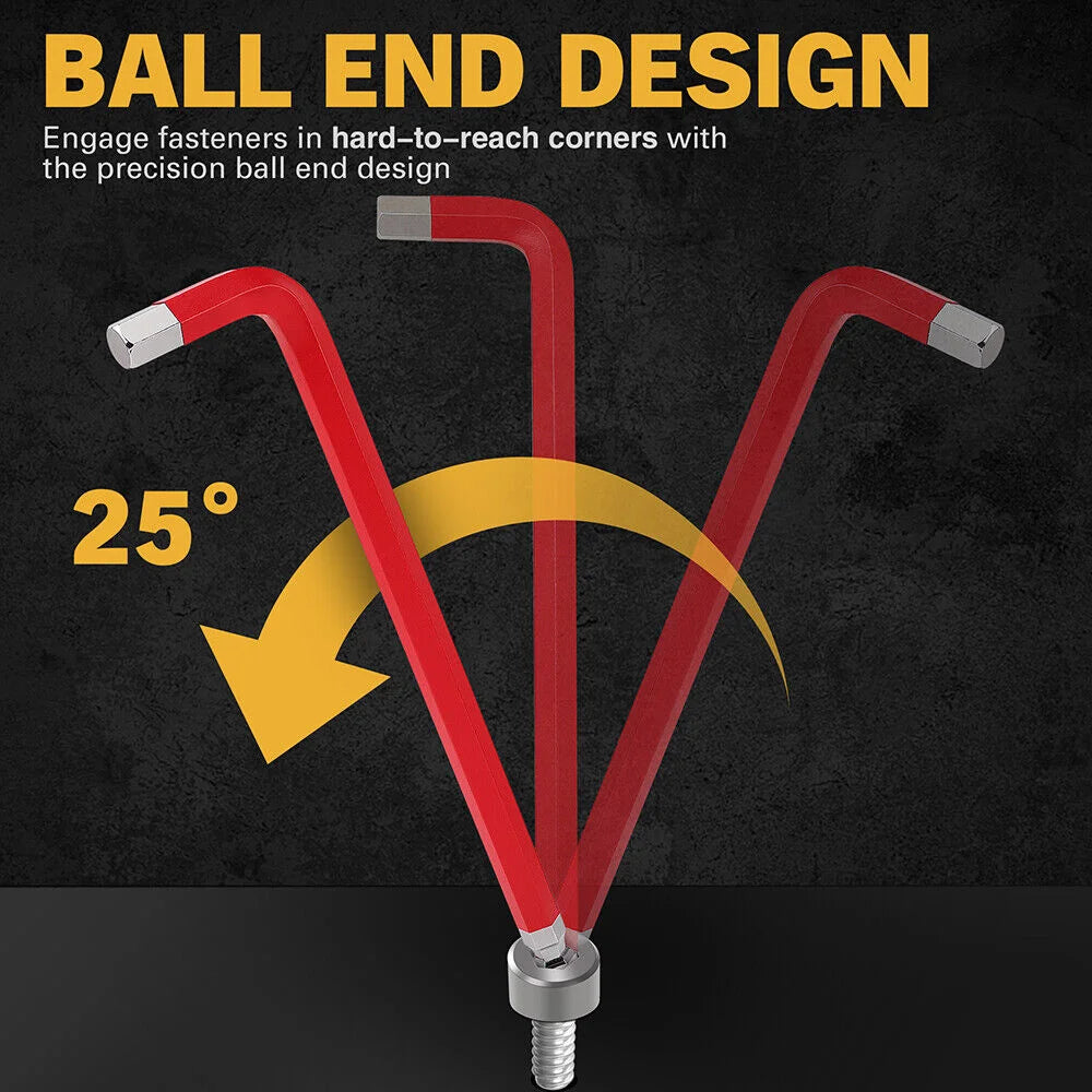 ELEAD Extra Large Hex Key Set 13Pc Long Allen Wrench Ball