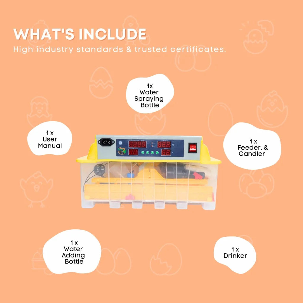 Electric 48 Egg Incubator + Accessories Hatching Eggs