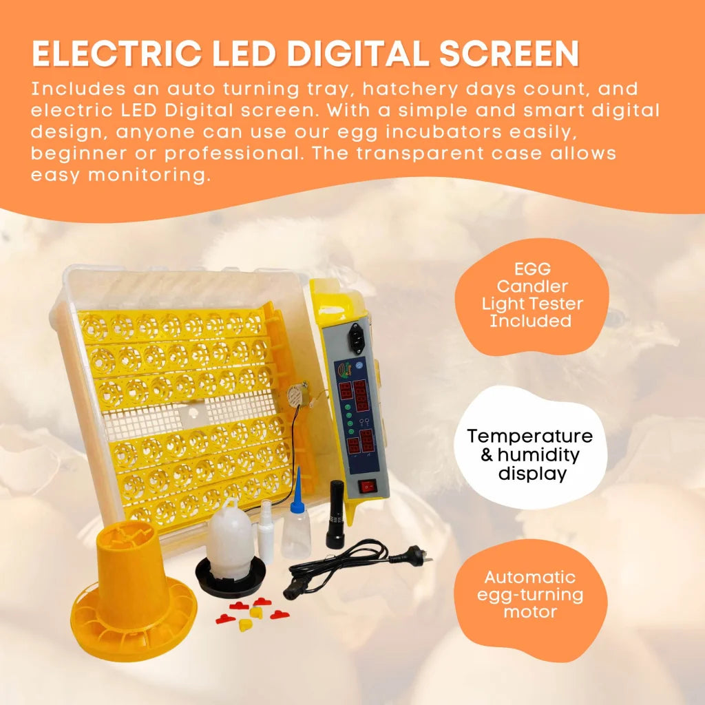 Electric 48 Egg Incubator Accessories Hatching Eggs Chicken Quail