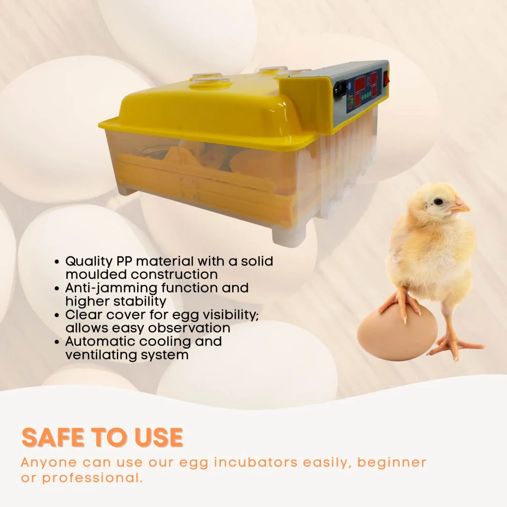 Electric 48 Egg Incubator + Accessories Hatching Eggs