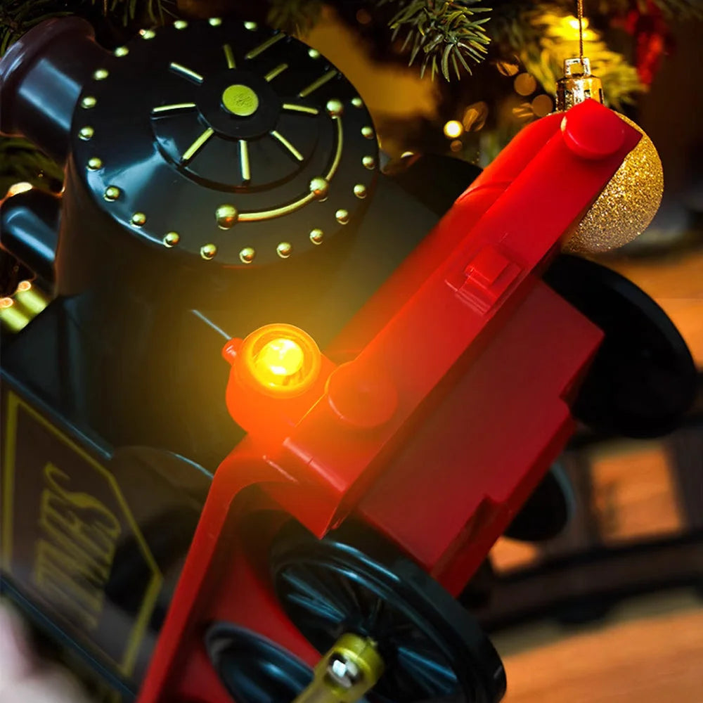 Electric Christmas Classic Train Toy Kids Set Railway Music