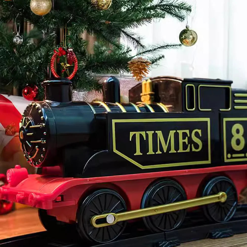 Electric Christmas Classic Train Toy Kids Set Railway Music