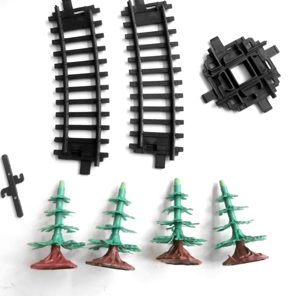 Electric Classic Toy Train Set Vehicle Rail Track Carriages
