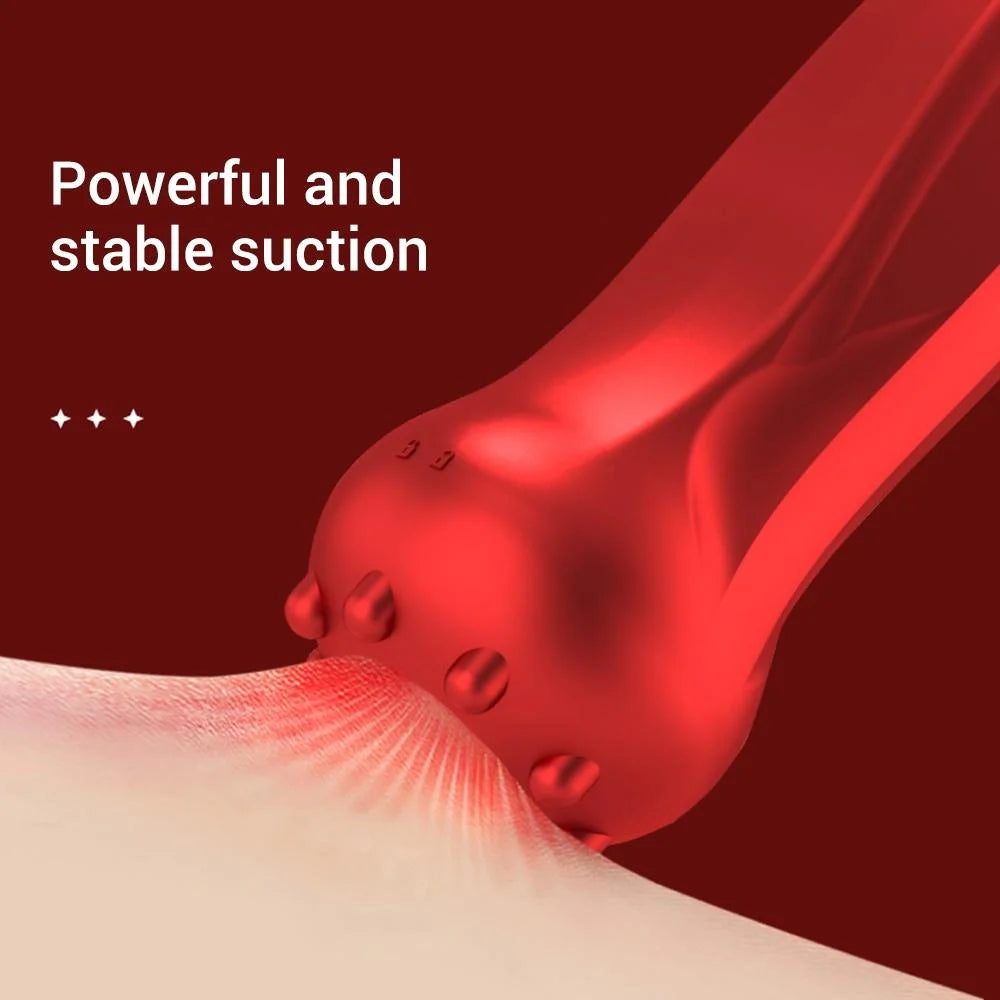 Electric Cupping Device Vacuum Massage Tool - Red - Health