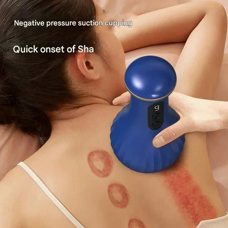 Electric Cupping & Gua Sha Massager - 9 Levels Heat &