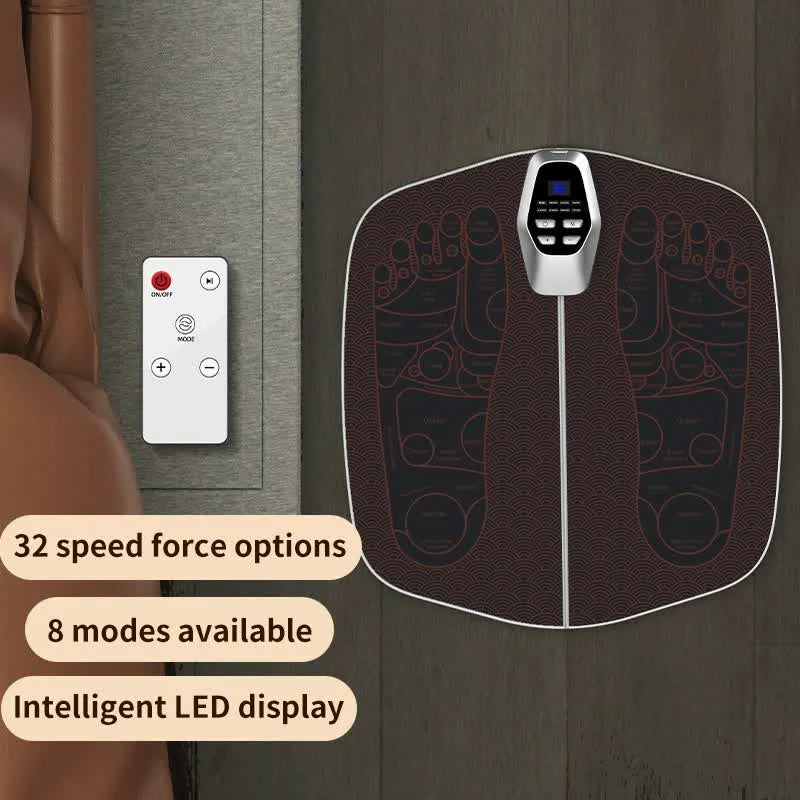 Electric Foot Massager Mat with Remote Control – 32-Speed 8