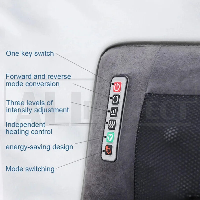 Electric Full Body Massage Mat 10 Motors Heated 45cm Width