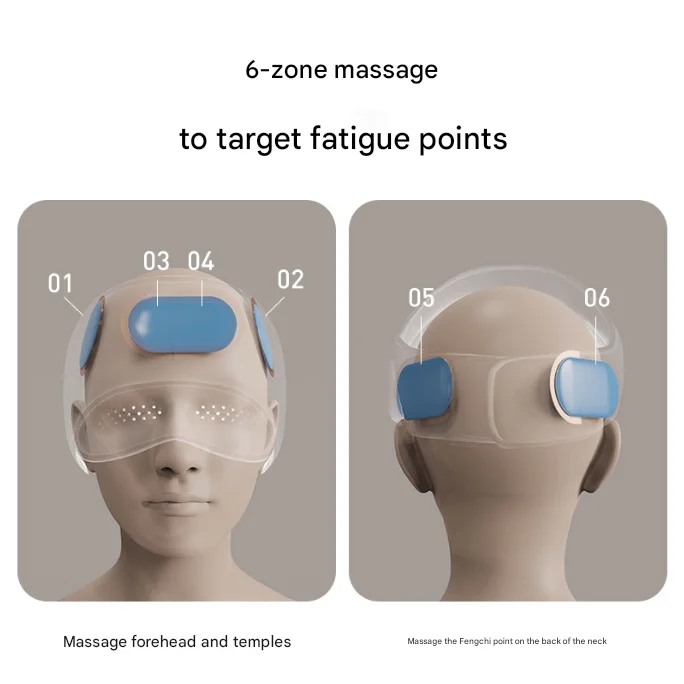 Electric Head Massage Hat with Inflatable Airbags - 6-Zone