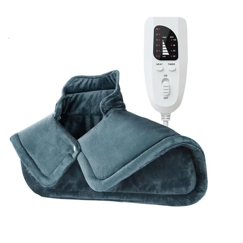 Electric Heated Shawl For Neck & Back Au Plug - Dark Gray
