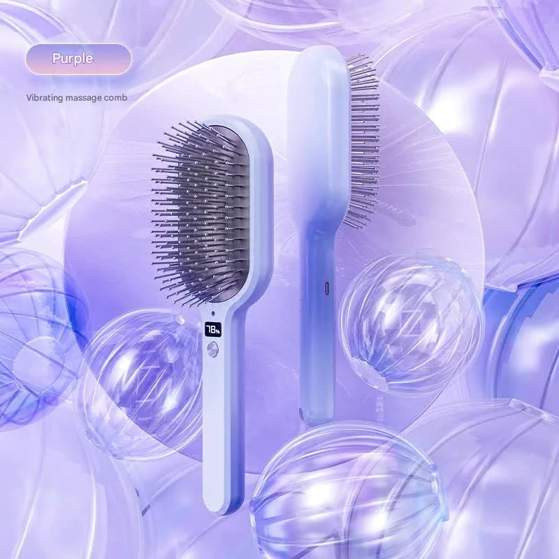 Electric Ionic Vibrating Massage Hairbrush - 3-Mode Sonic