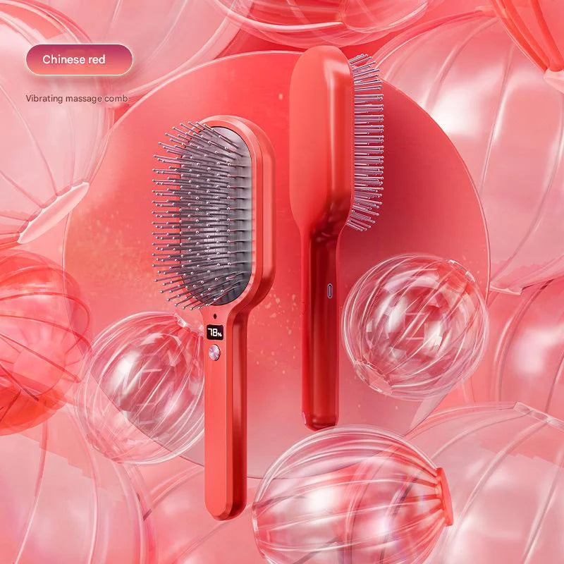 Electric Ionic Vibrating Massage Hairbrush - 3-Mode Sonic