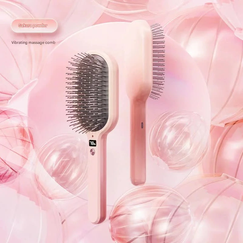 Electric Ionic Vibrating Massage Hairbrush - 3-Mode Sonic