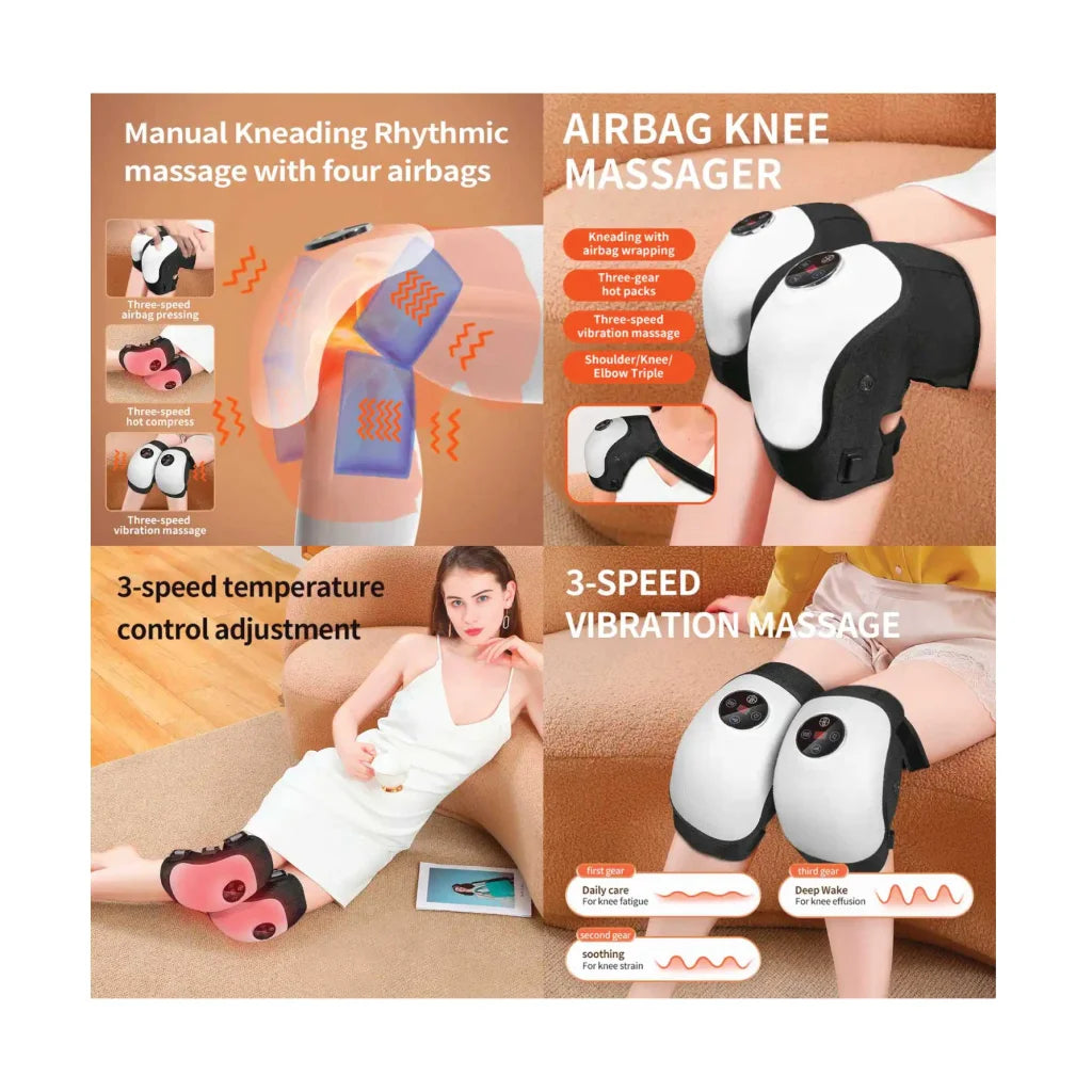 Electric Knee Massager - Rechargeable Air Compression Heat