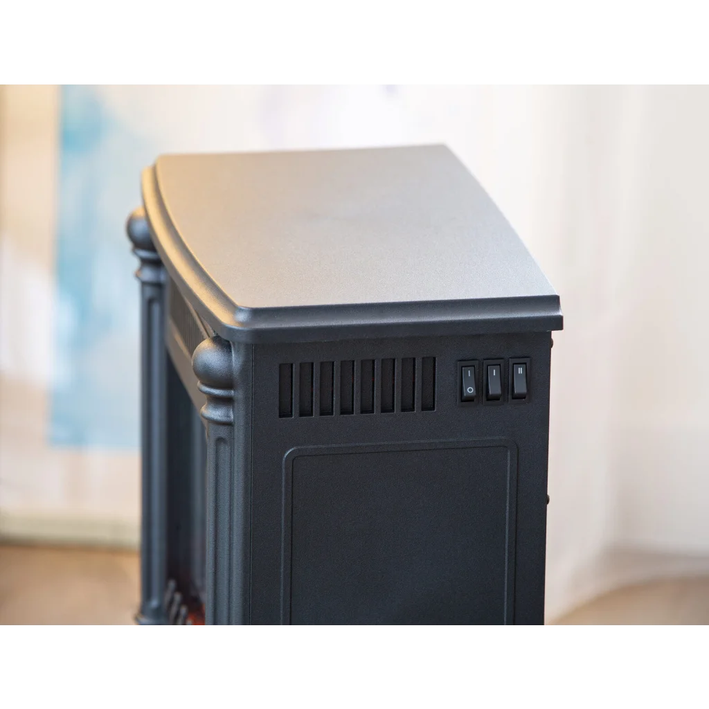 Electric Log Fireplace Heater with Overheat Protection